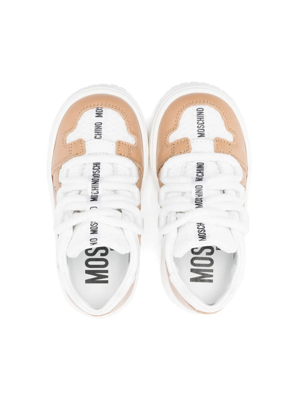 Moschino Kids colourblock sneakers Brown