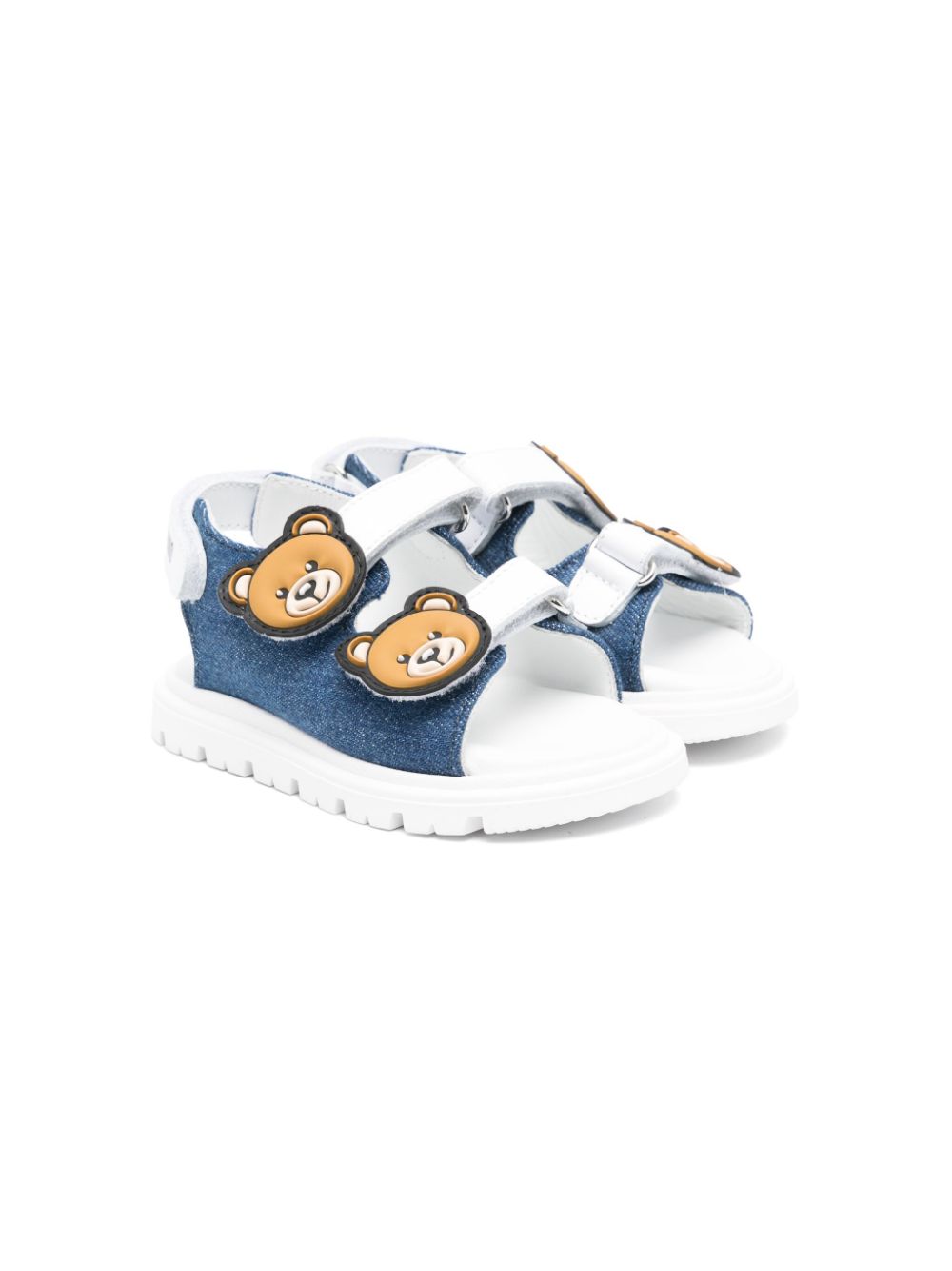 Moschino Kids Sandalen met Teddys Bear applicatie Blauw