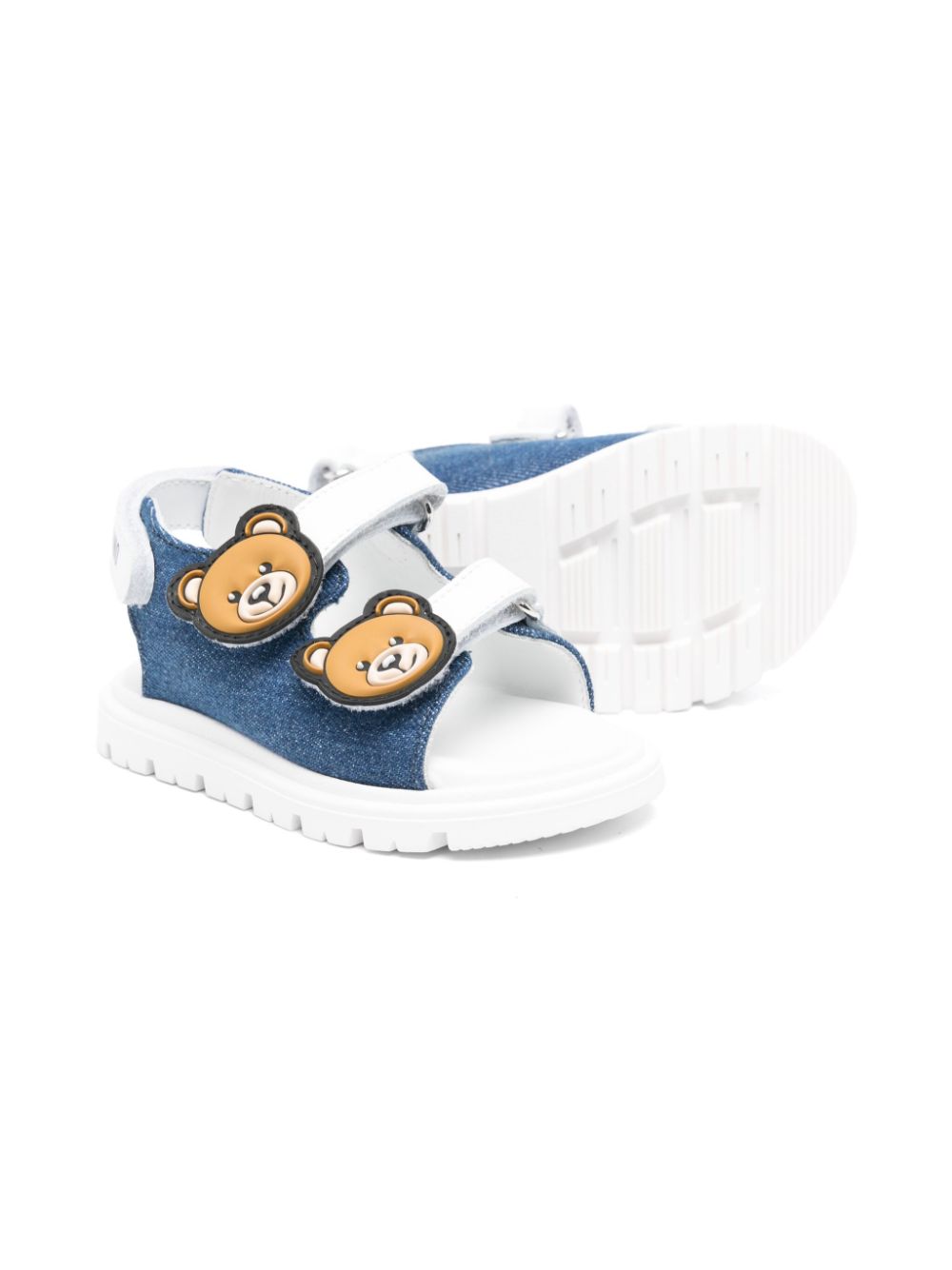 Moschino Kids Sandalen met Teddys Bear applicatie - Blauw