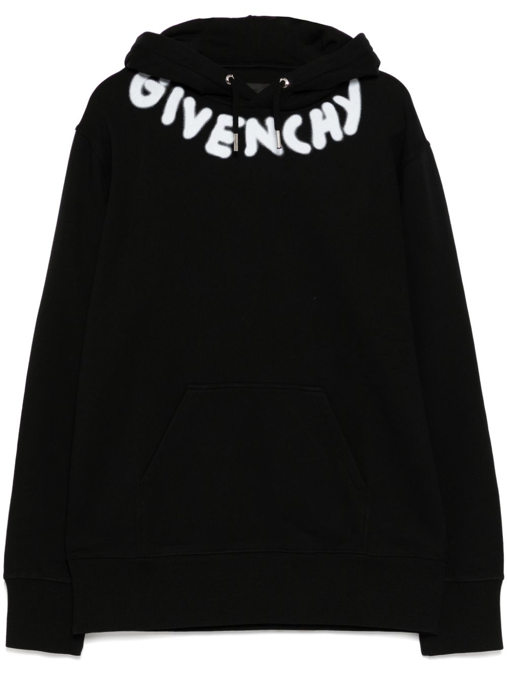 Givenchy graffiti-effect logo print hoodies - Black