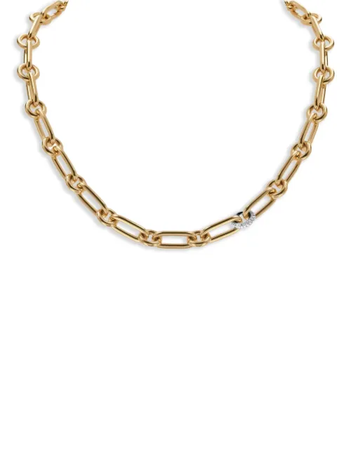 Mini collier Havana en 18ct pavé de diamants - Pragnell - Modalova