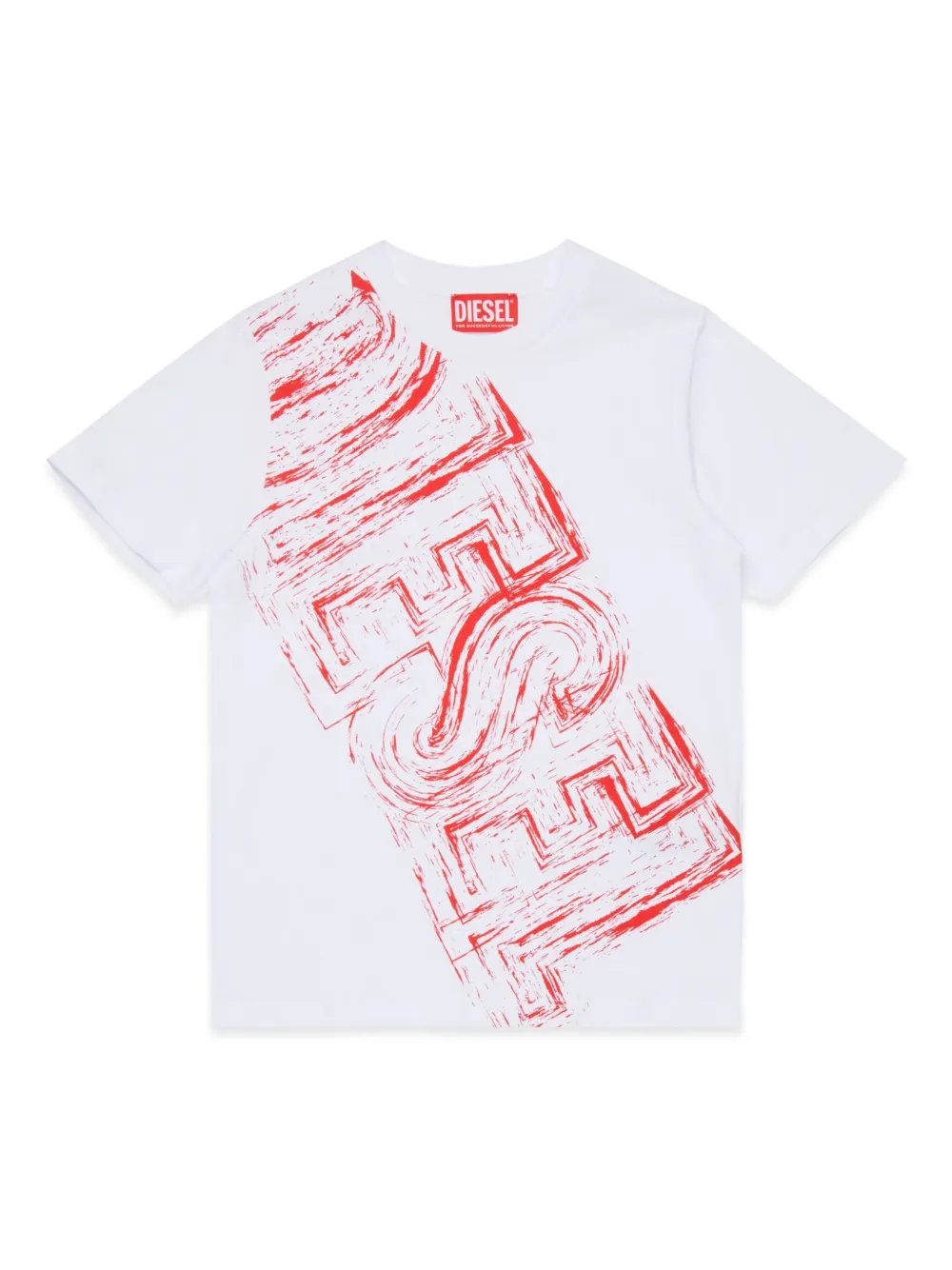 Diesel Kids T-shirt met logoprint Wit