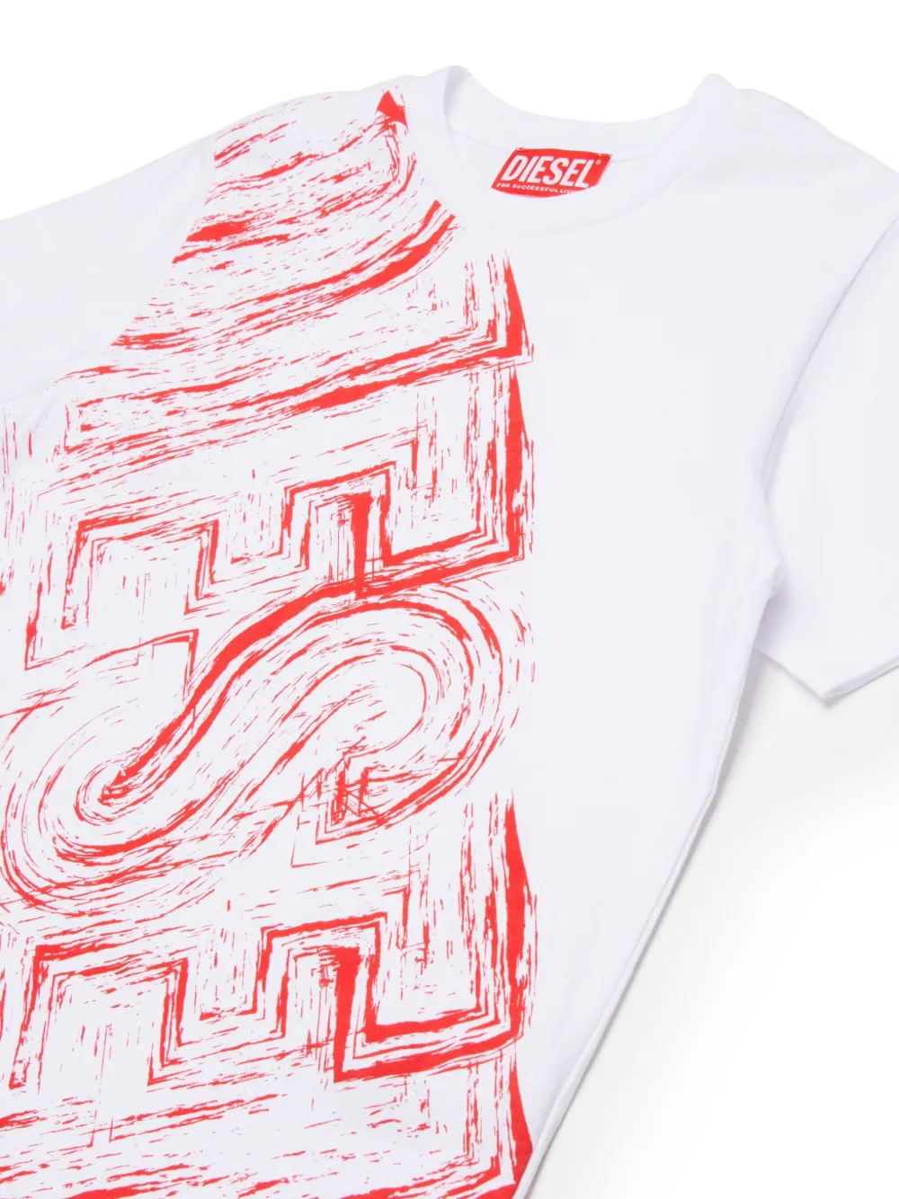 Diesel Kids T-shirt met logoprint Wit