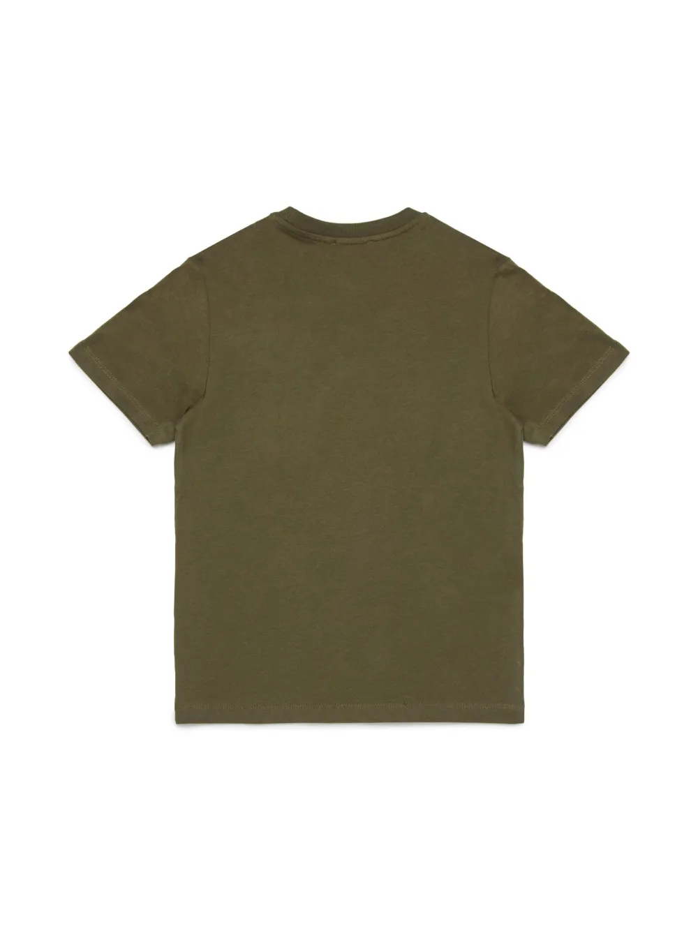 Diesel Kids Only The Brave T-shirt met logoprint - Groen