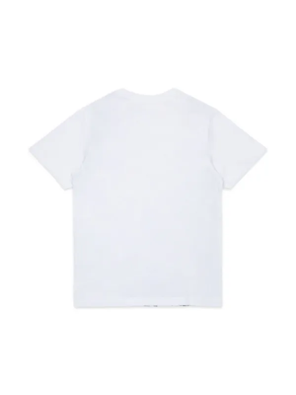 logo-print two-tone T-shirt 