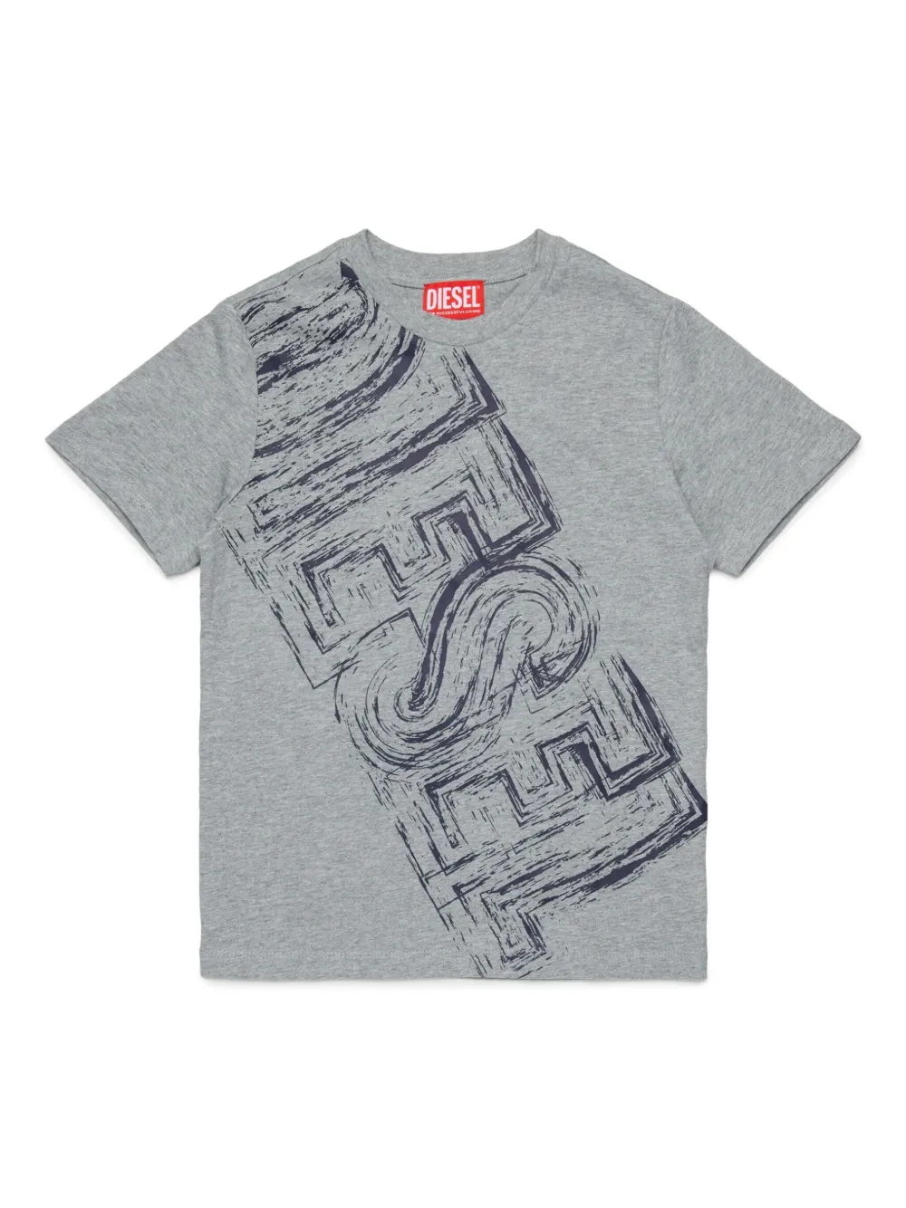 Diesel Kids T-shirt met logoprint Grijs