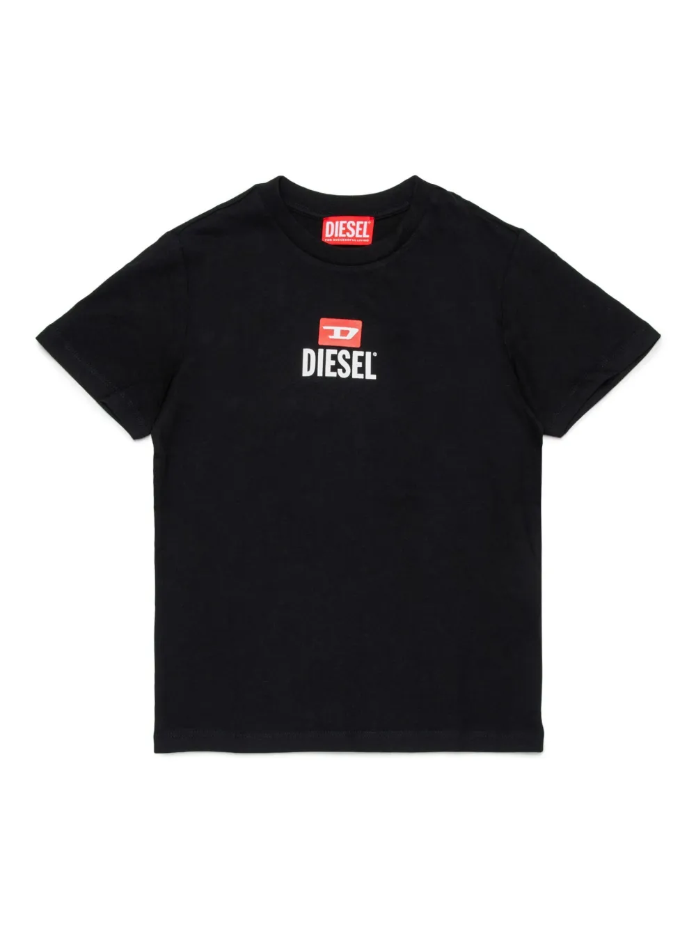 Diesel Kids D-Diesel T-shirt met logoprint Zwart