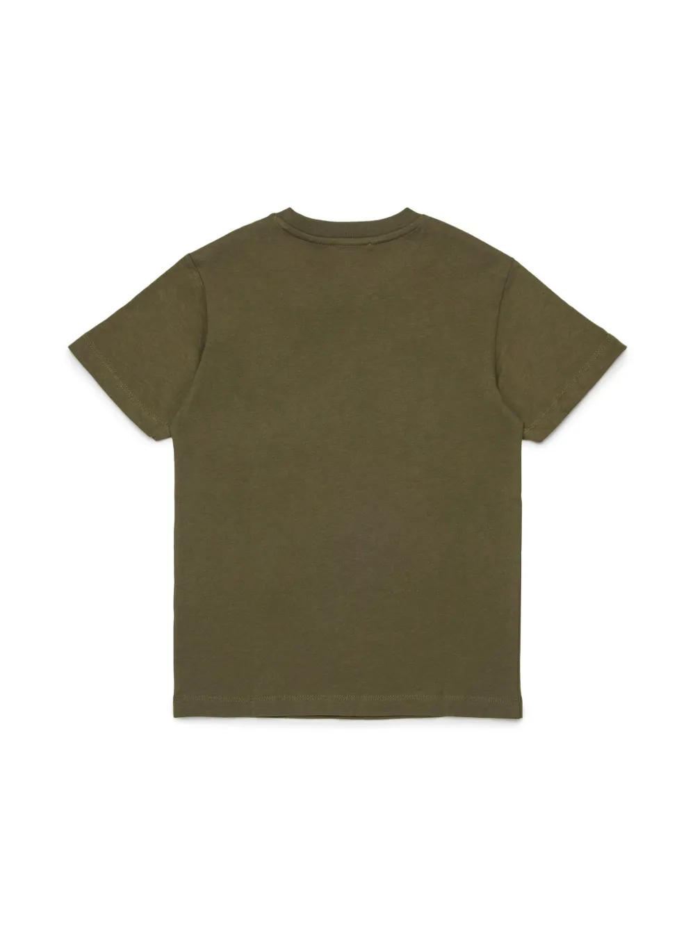 Diesel Kids Katoenen T-shirt met logoprint Groen