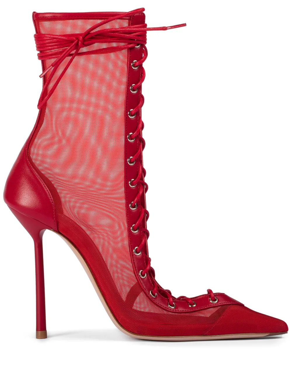 Le Silla 120mm mesh-design boots Red