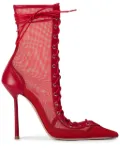 Le Silla 120mm mesh-design boots - Red
