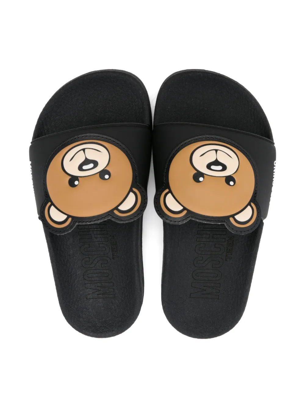 Moschino Kids Teddy Bear slippers Zwart