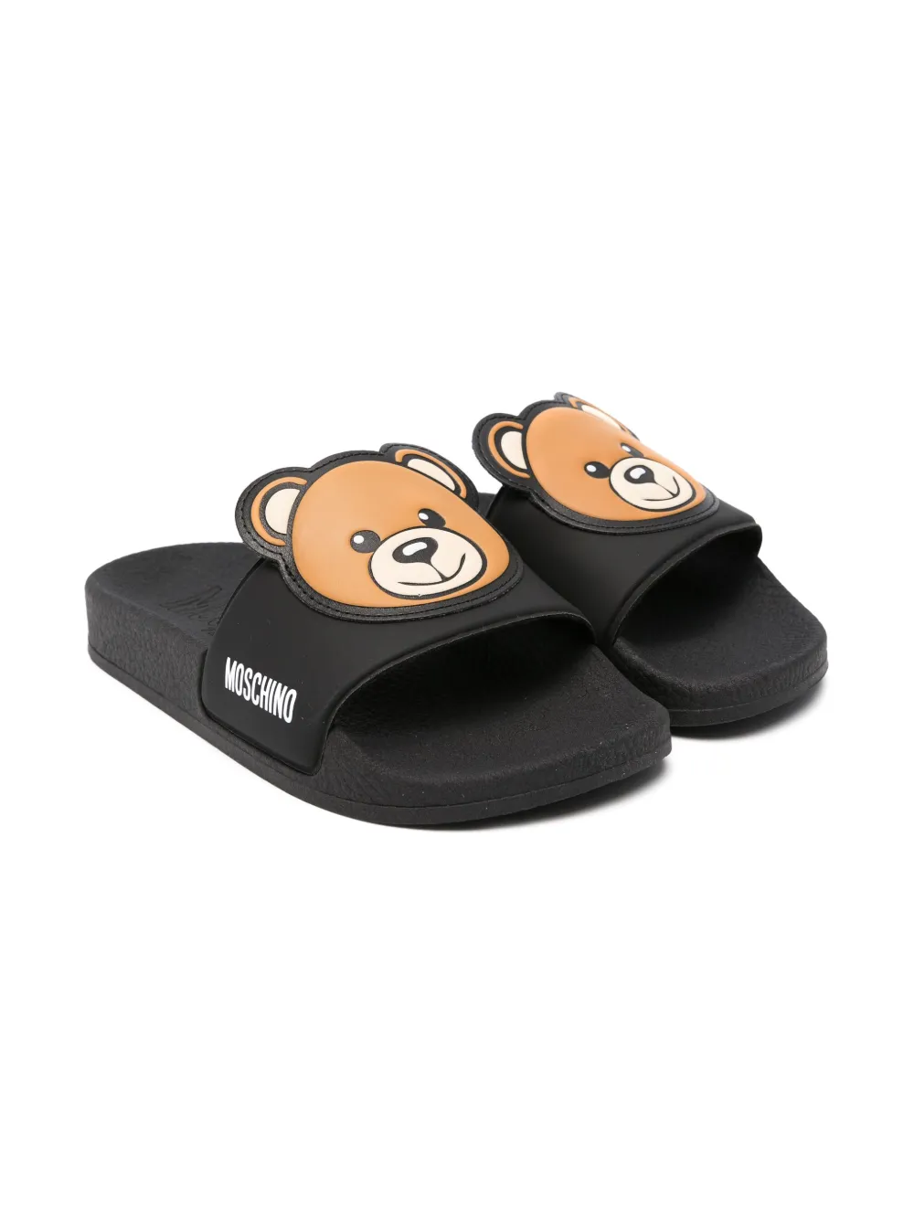 Moschino Kids Teddy Bear slippers Zwart