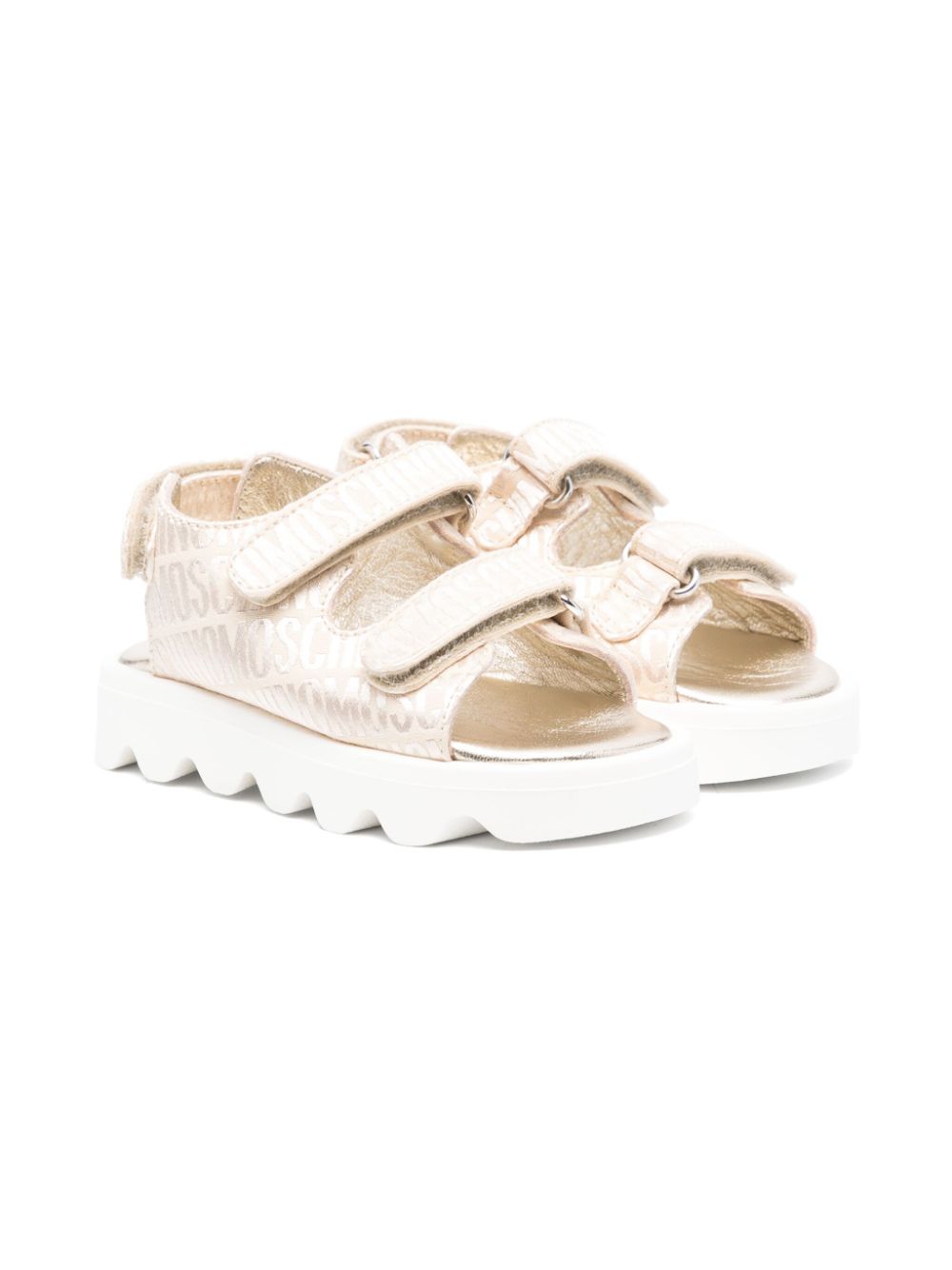 Moschino Kids logo-jacquard sandals Neutrals