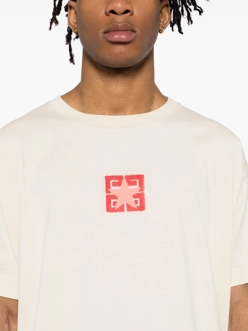Givenchy T-shirt met logopatroon Beige