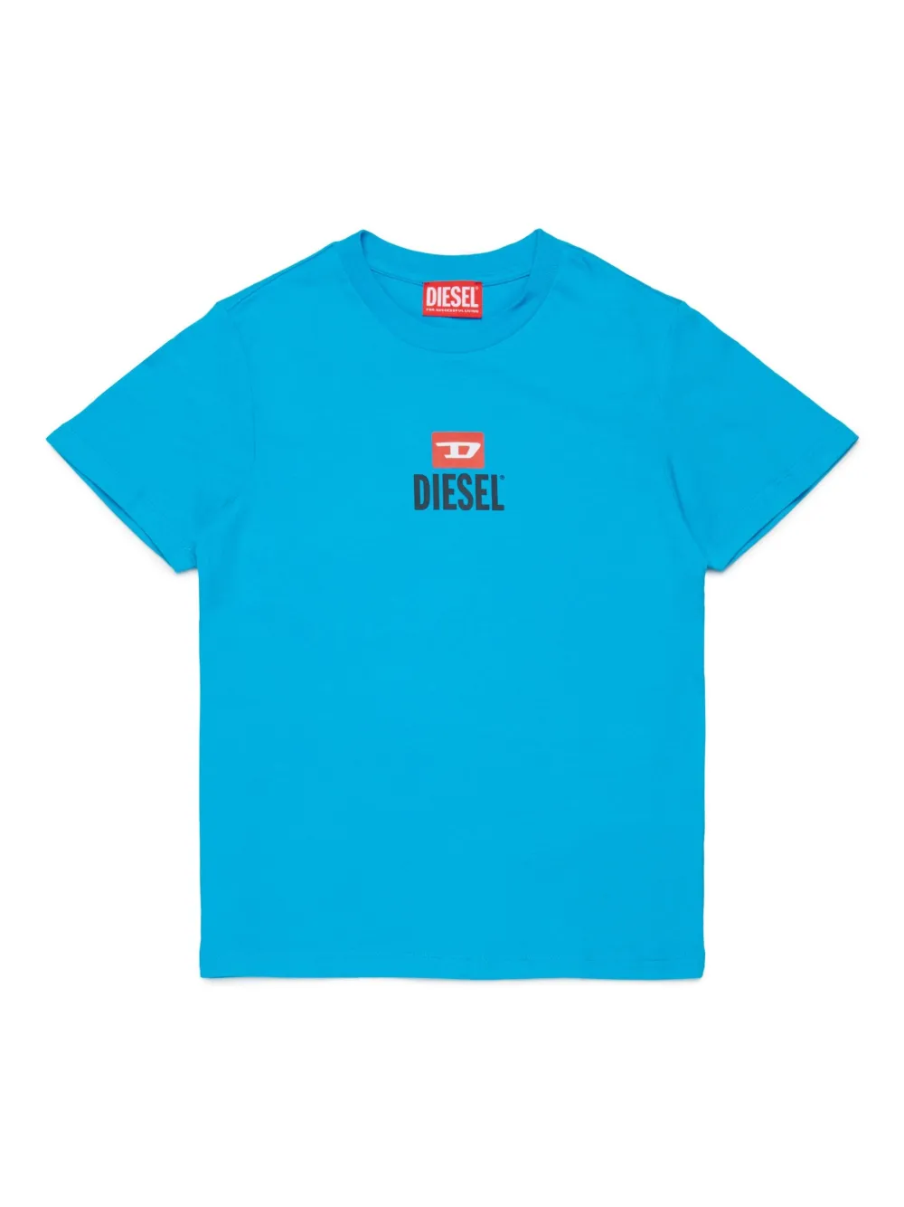 Diesel Kids D-Diesel T-shirt met logoprint Blauw