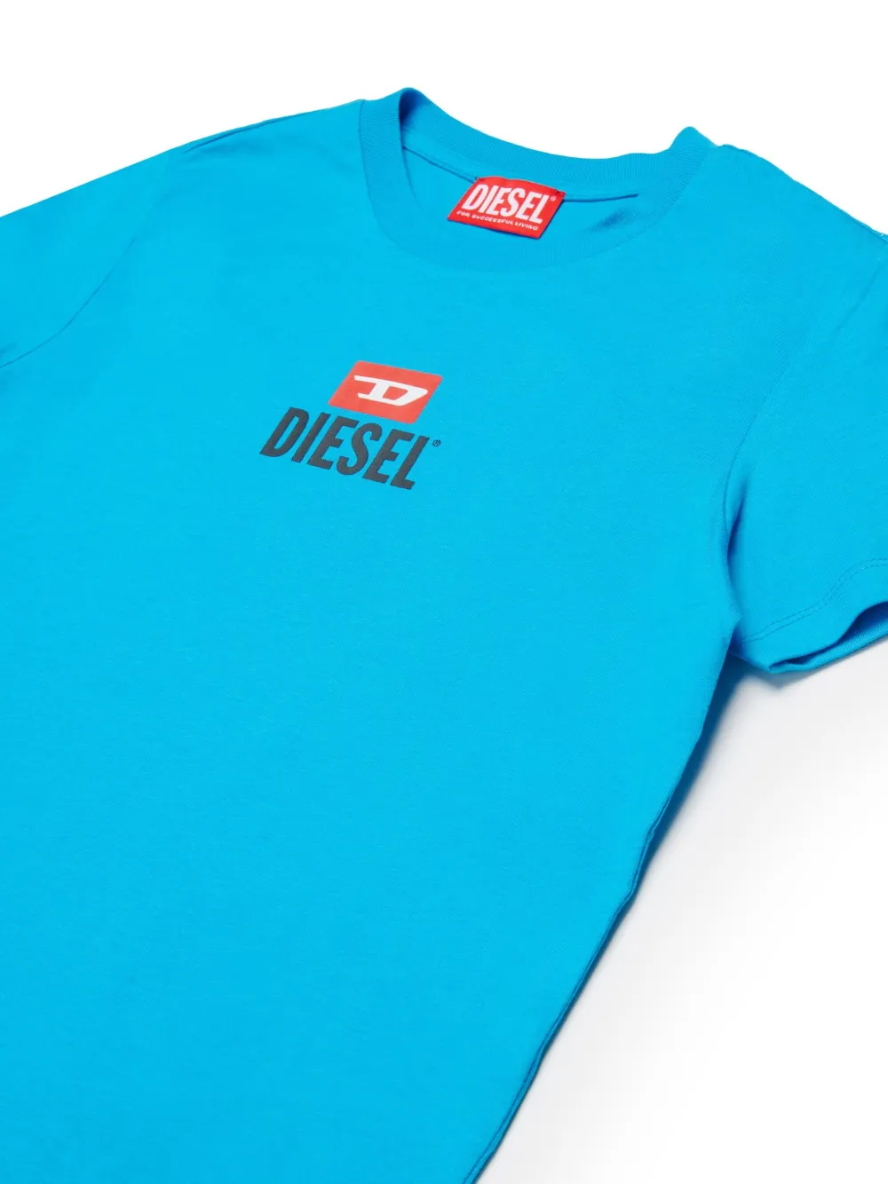 Diesel Kids D-Diesel T-shirt met logoprint Blauw