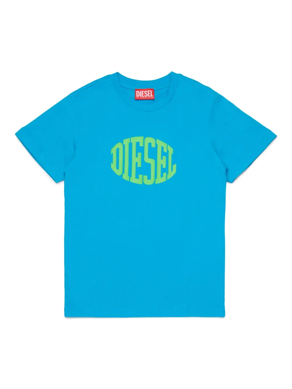 Diesel Kids T-shirt met logoprint Blauw