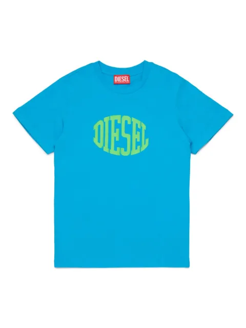 Diesel Kids curved logo-print t-shirt 