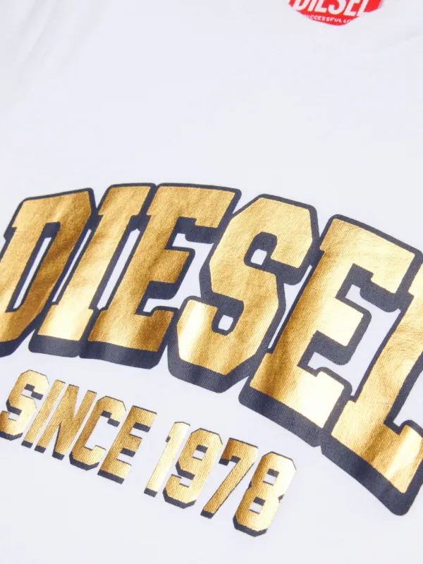 logo-print two-tone T-shirt 