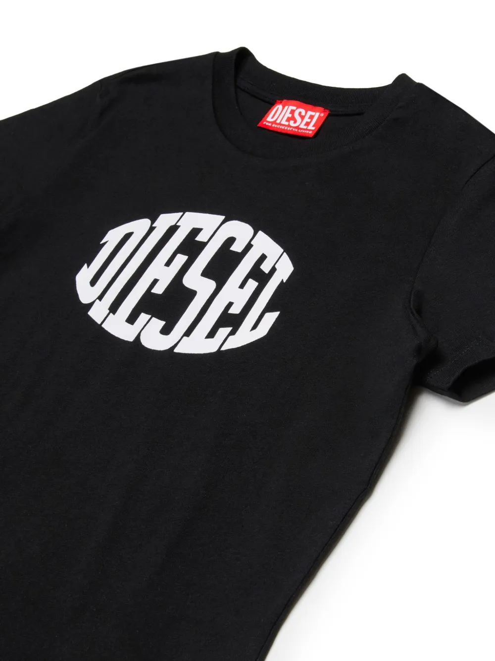 Diesel Kids T-shirt met logoprint Zwart