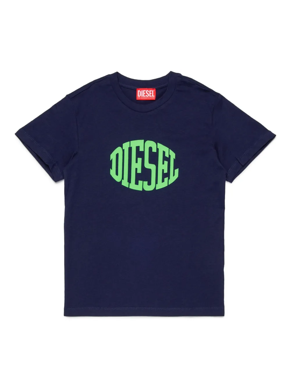 Diesel Kids T-shirt met logoprint Blauw