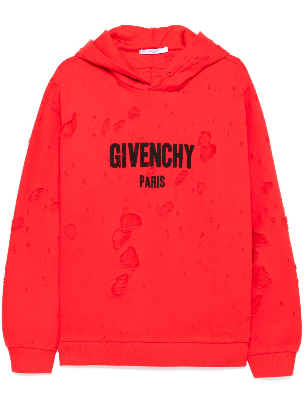 Givenchy distressed-effect hoodie - Red