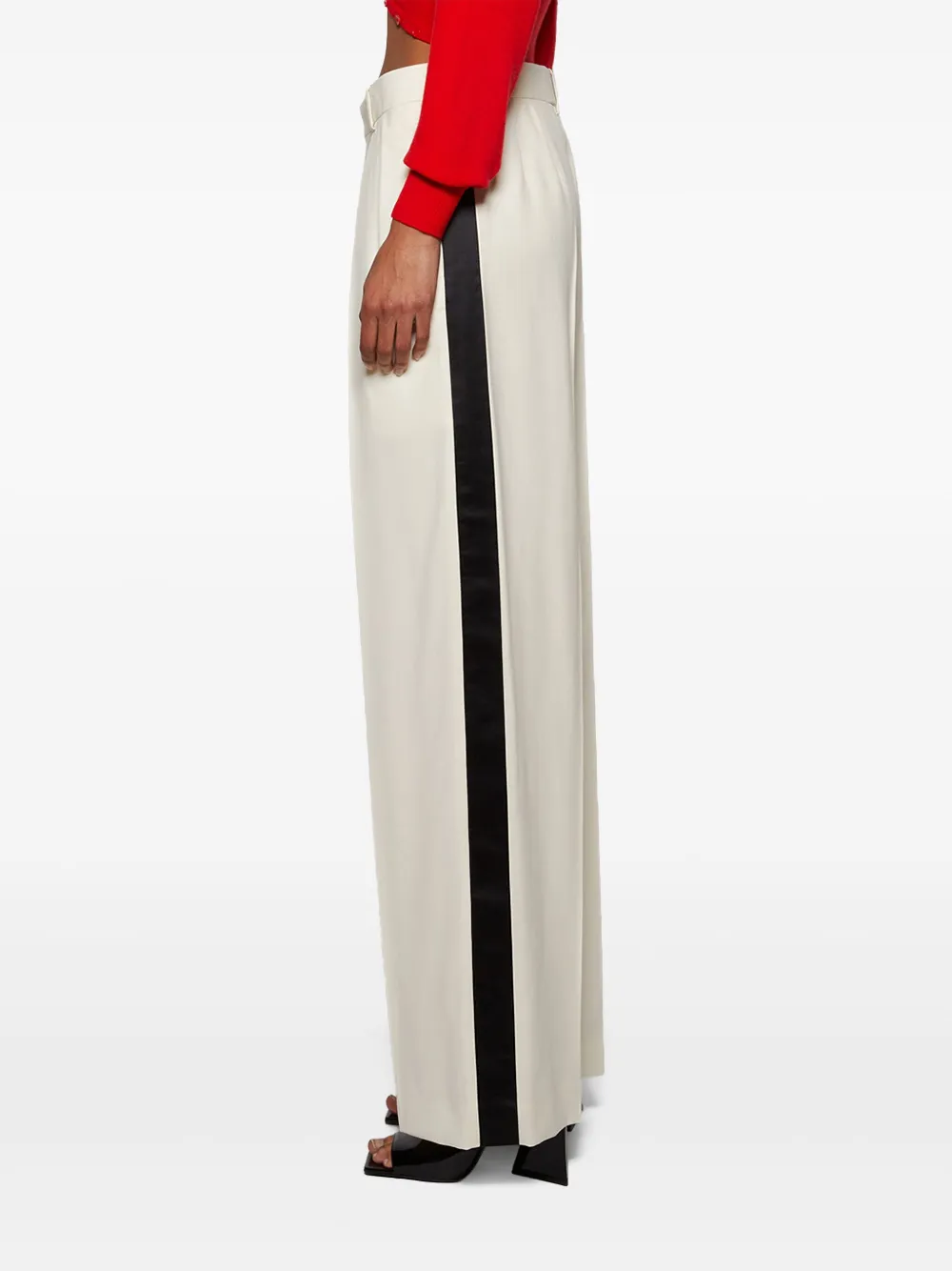 Wardrobe.nyc Low-rise Tuxedo Trousers In White