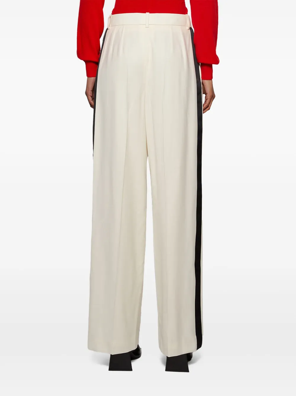 Wardrobe.nyc Low-rise Tuxedo Trousers In White