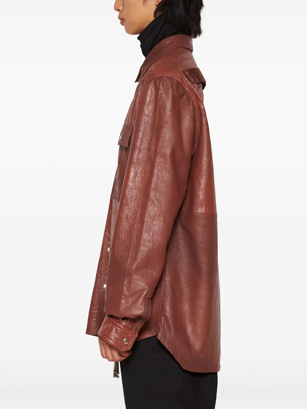 Rick Owens Oversized overhemd Bruin