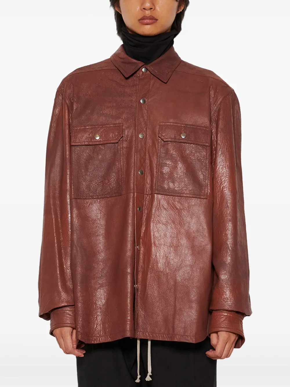 Rick Owens Oversized overhemd Bruin