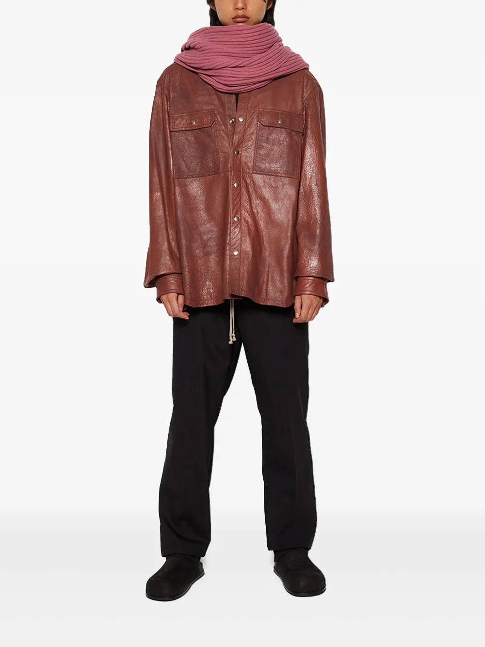 Rick Owens Oversized overhemd - Bruin