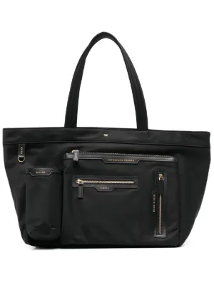Anya Hindmarch E/W Multi Pocket Tote Bag | Black | FARFETCH