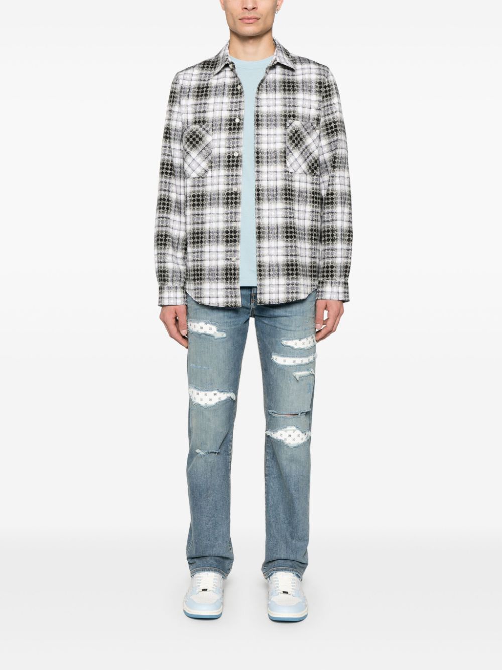 AMIRI classic flannel shirt - Wit