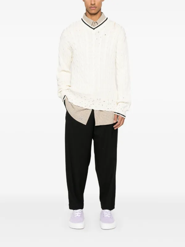 MARNI マルニ　20AW ケーブルニット Marni ケーブルニット セーター | ホワイト | FARFETCH JP