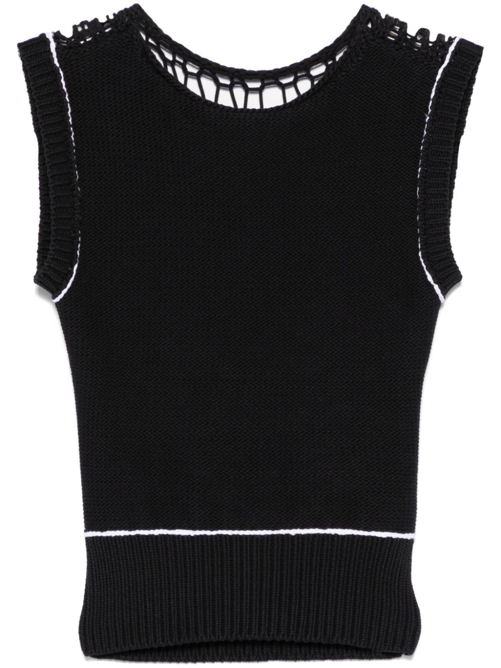 open-knit vest