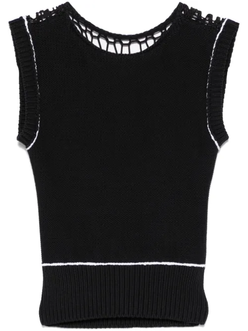 Débardeur en maille ajourée - MM6 Maison Margiela - Modalova