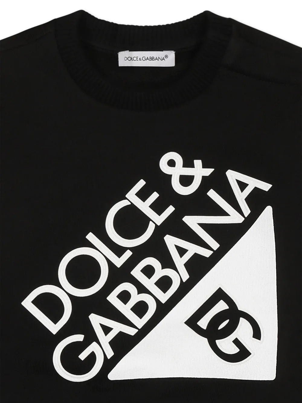 Dolce & Gabbana Kids Sweater met logoprint Zwart