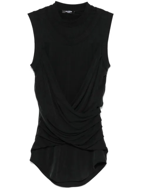 Balmain double-collar top