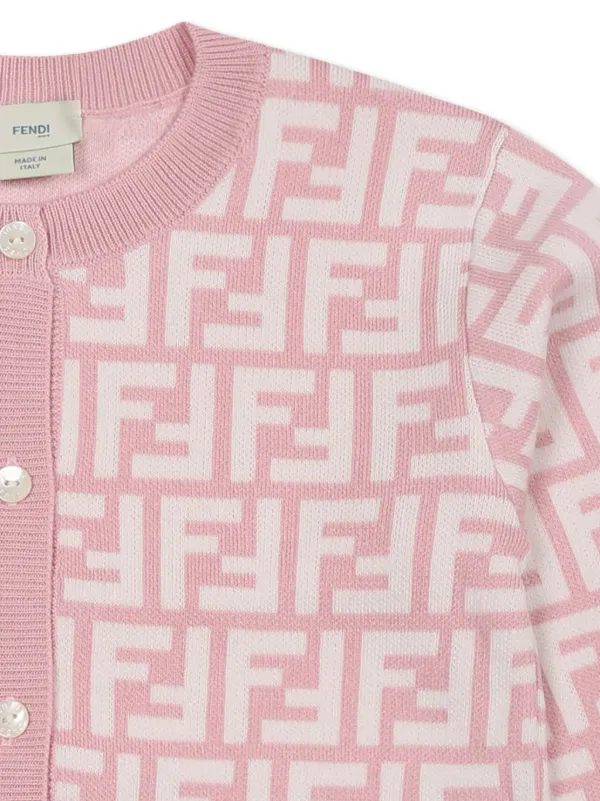 Fendi Kids FF-logo Cardigan Pink FARFETCH IN