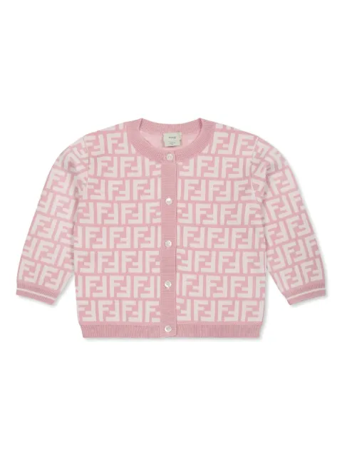 Fendi Kids FF-logo cardigan