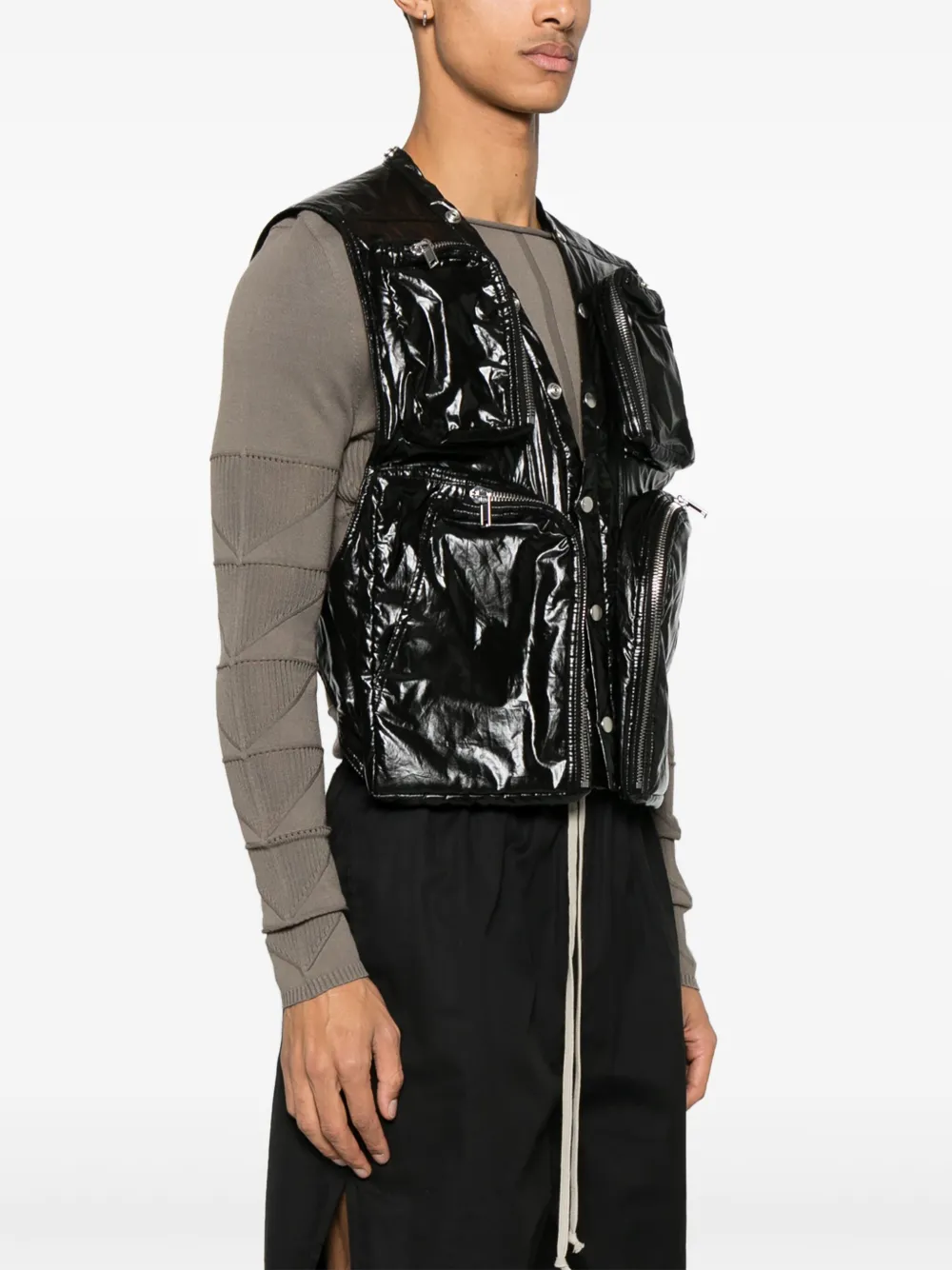 Rick Owens Cargo gilet Zwart