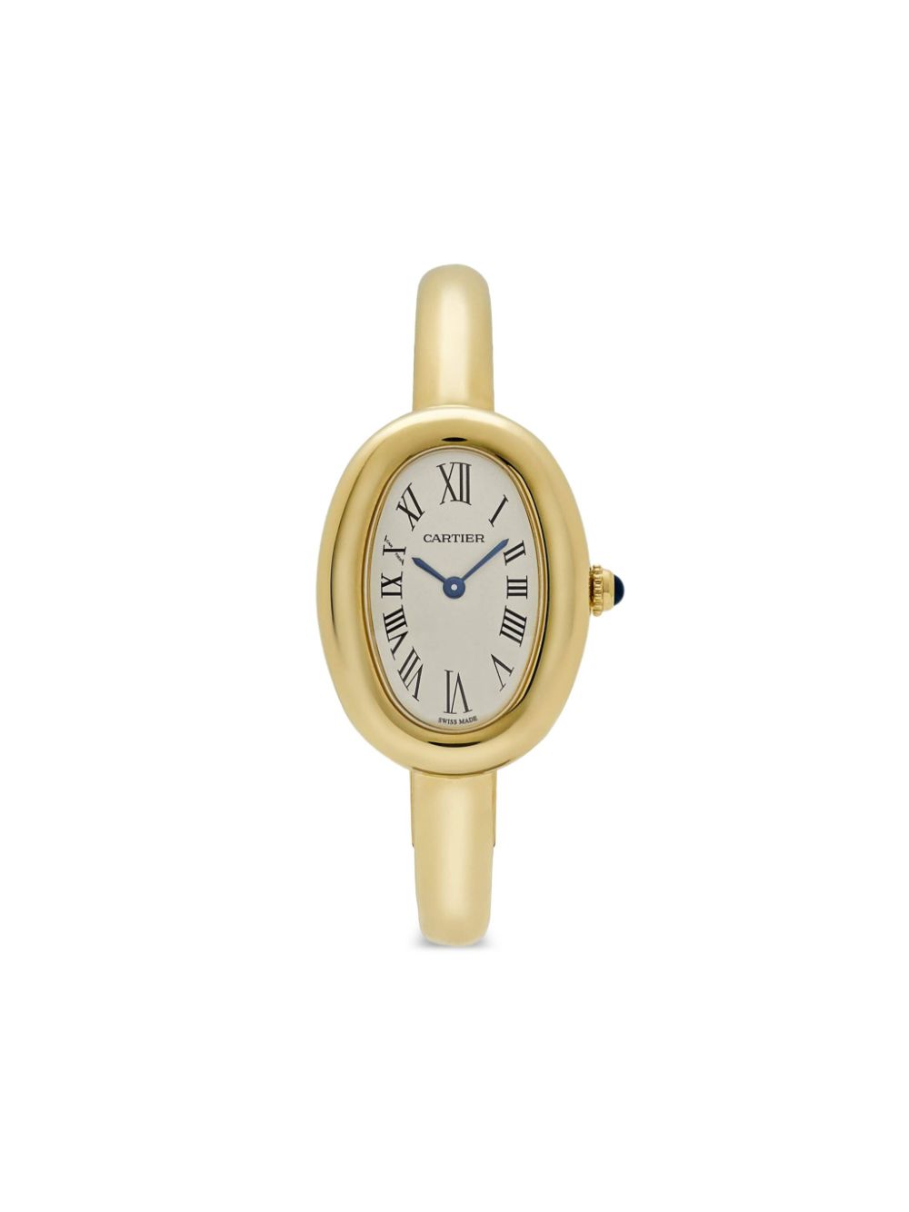 Pre-owned Cartier 2024 Unworn Baignoire 31.4mm In 白色