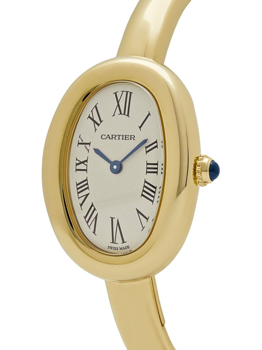 Pre-owned Cartier 2024 Unworn Baignoire 31.4mm In 白色