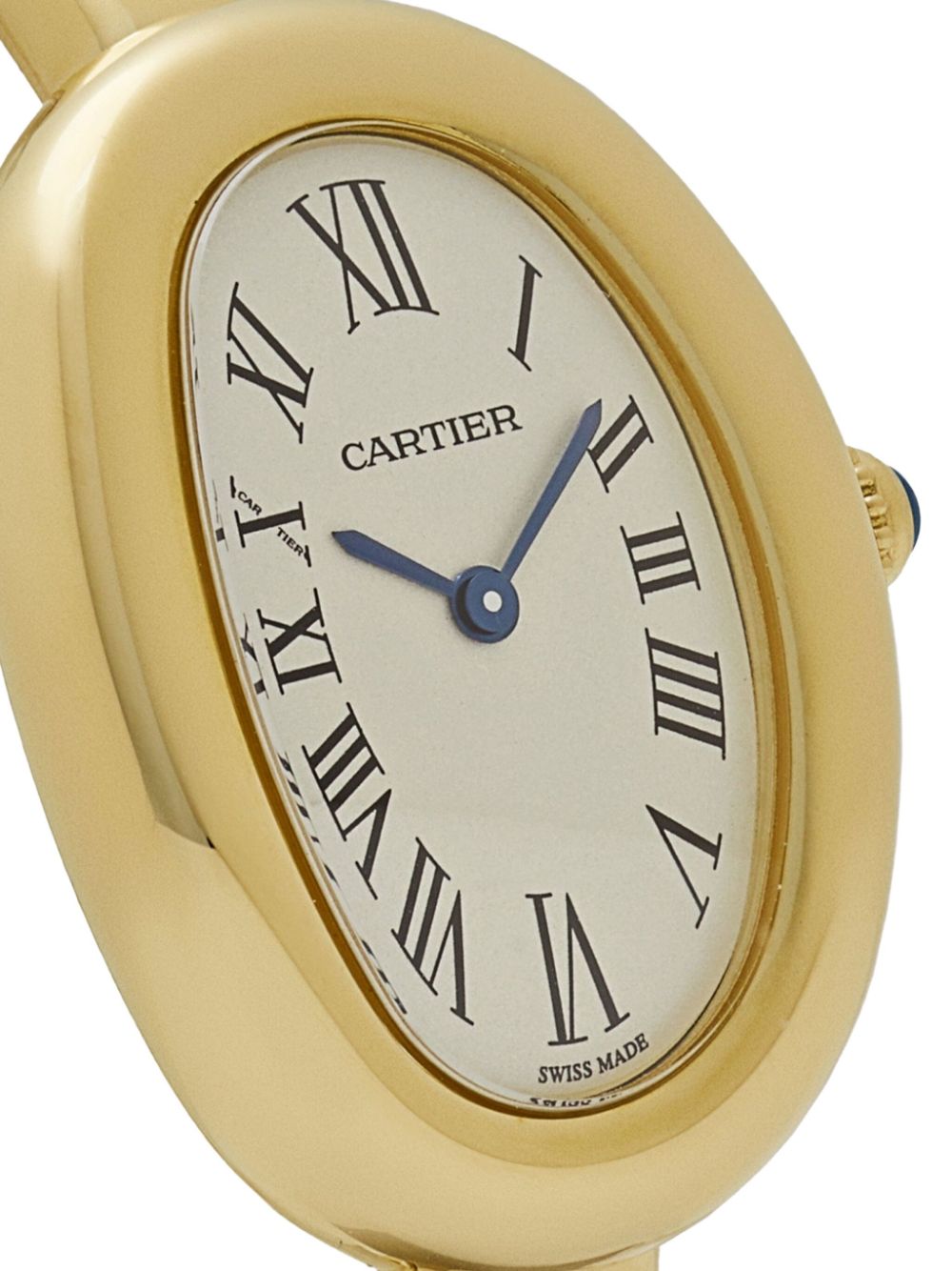 Pre-owned Cartier 2024 Unworn Baignoire 31.4mm In 白色