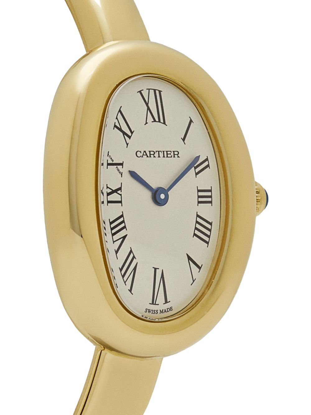 Pre-owned Cartier 2024 Unworn Baignoire 31.4mm In 白色