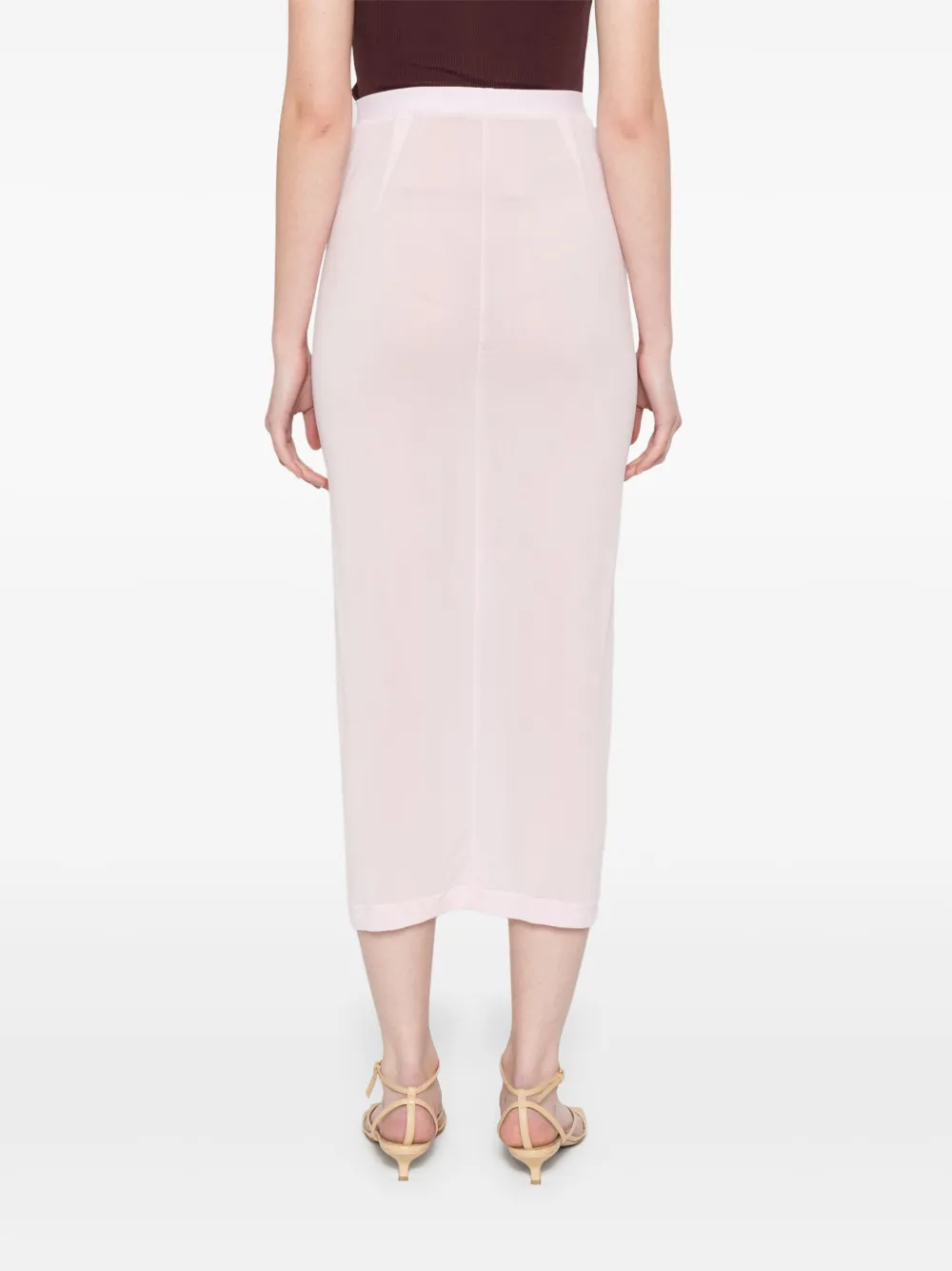 WARDROBE.NYC Doorzichtige midi-rok Roze