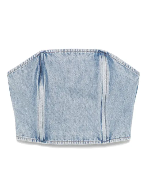 WARDROBE.NYC top de mezclilla con diseño strapless