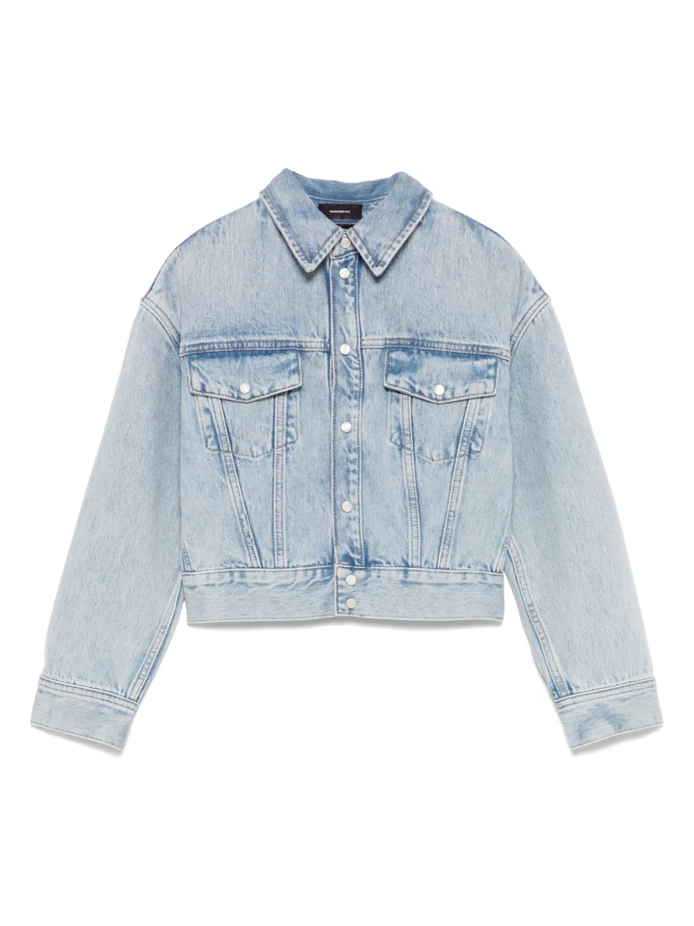WARDROBE.NYC Cropped denim jack Blauw