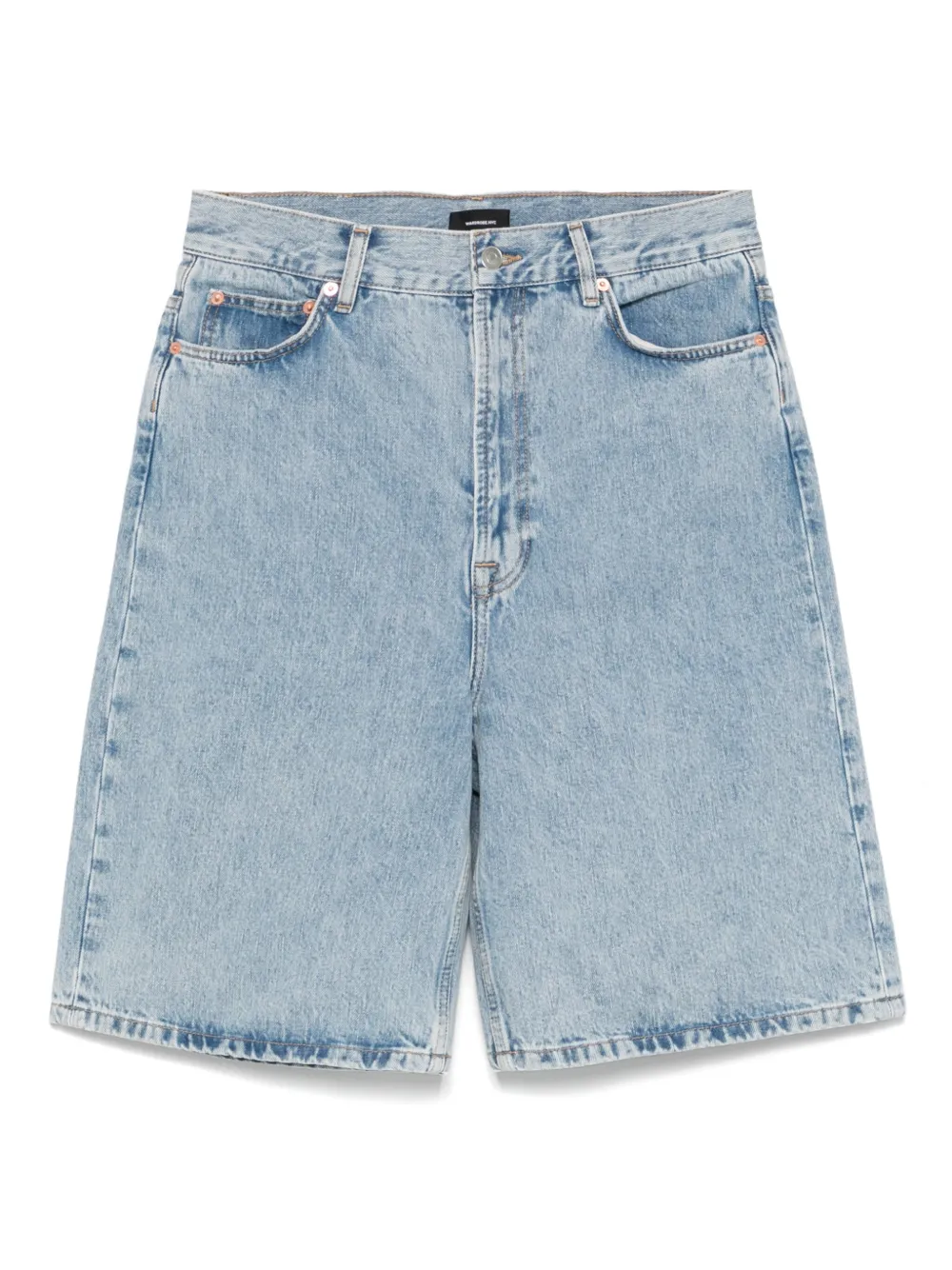 WARDROBE.NYC short en jean à taille basse | bleu | Image 1