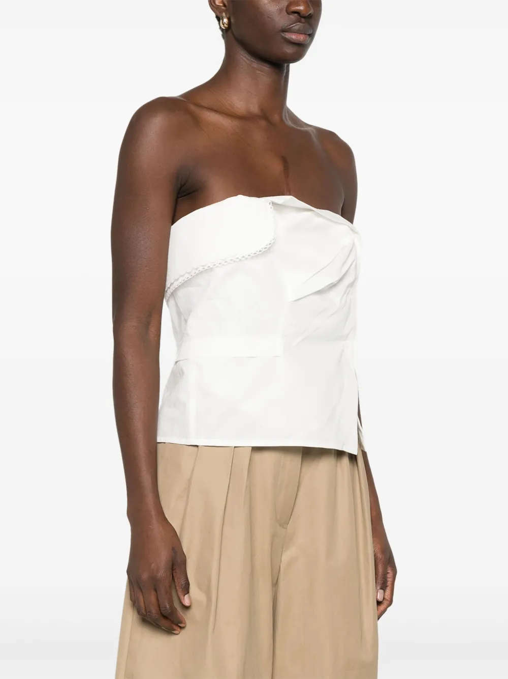 Miu Popeline top Wit